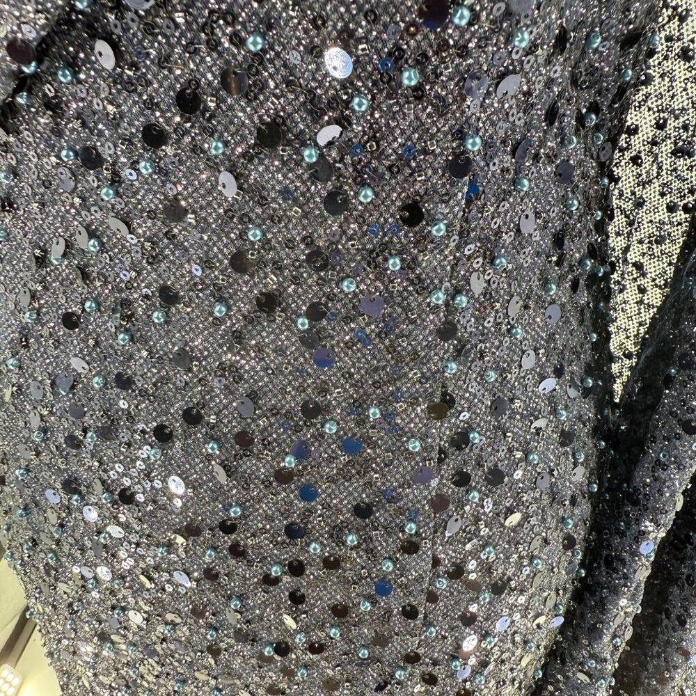 Alyce Paris 27772 - Elegant Scoop Neck Beaded Tulle Gown, Midnight - Picture 8 of 13